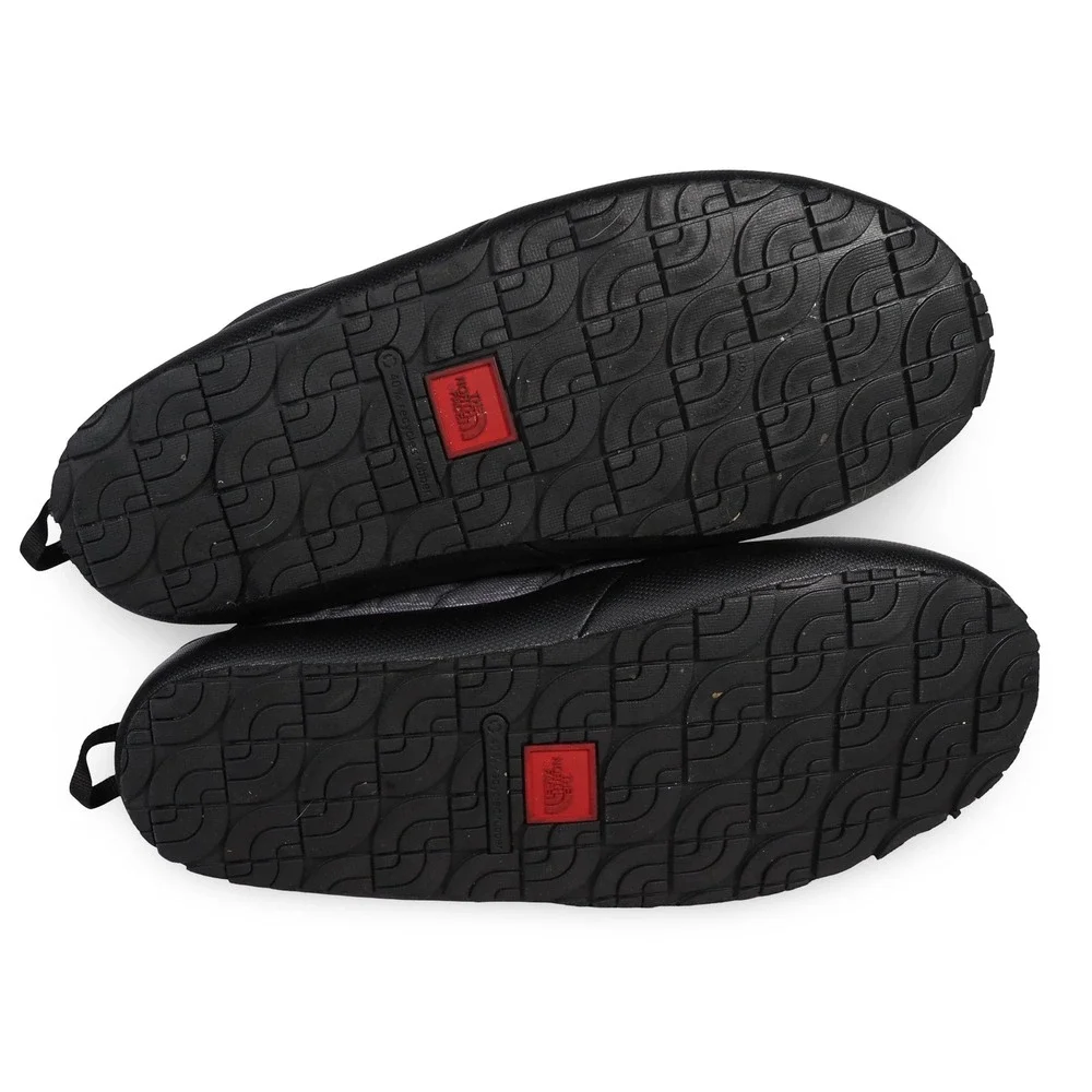 The North Face Thermoball Traction Camp Booties Mens 13 Heather Grey Red Slipper